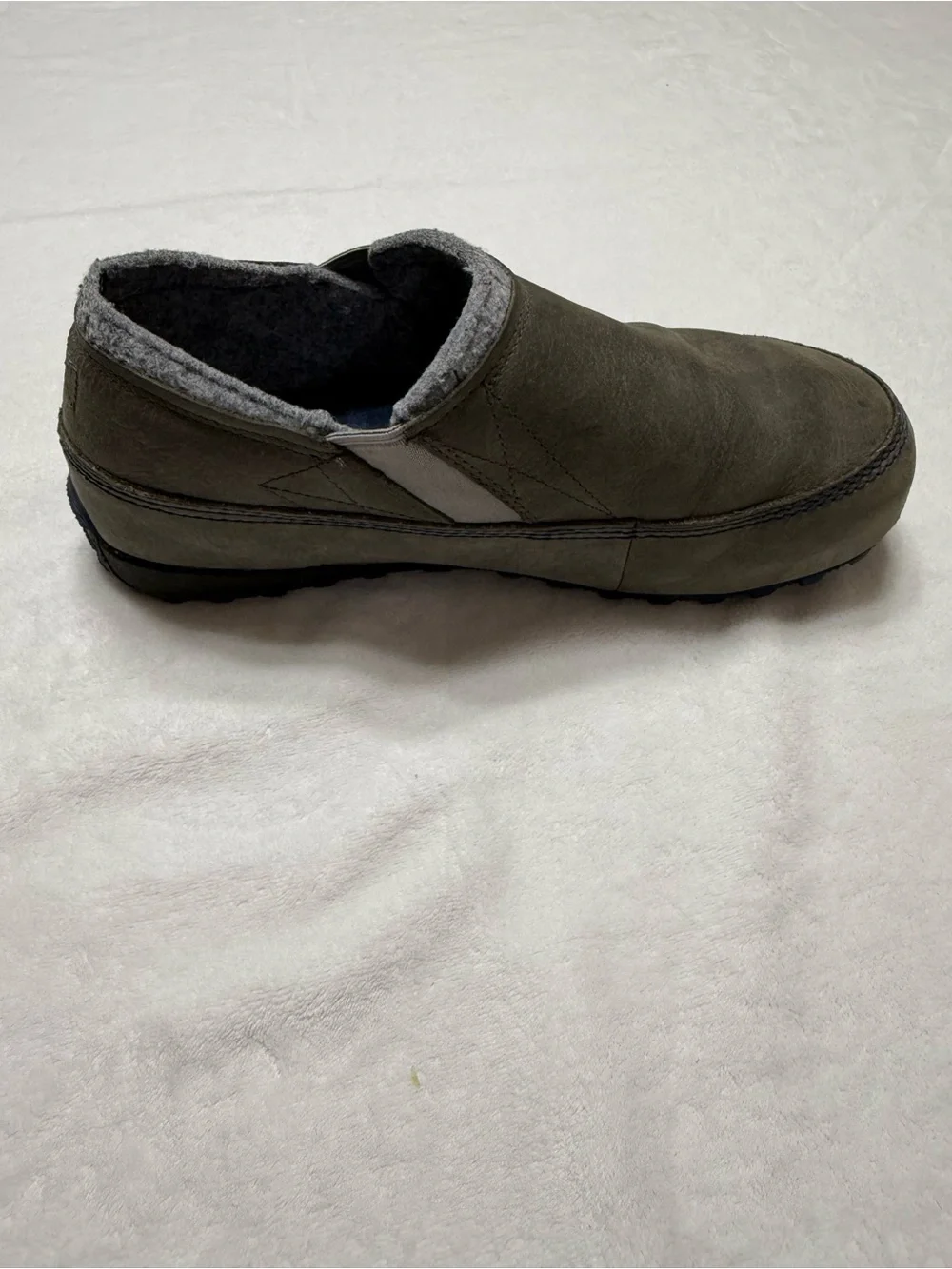 Sorel Men's Fairbanks Olive Green Suede Slip-On Loafers